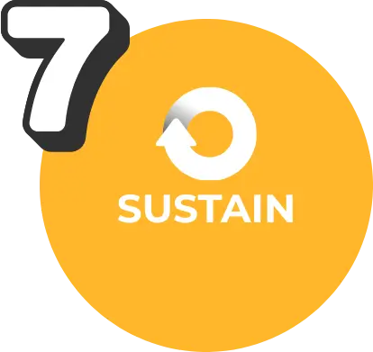 Step 7 Sustain in the CAUSE system showing long-term authority and growth from waste management SEO marketing services.
