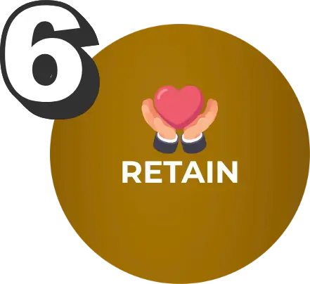 Step 6 Retain in the CAUSE system showing how waste management SEO marketing services protect contracts and increase lifetime value.