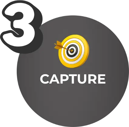 Step 3 Capture in the CAUSE system showing how waste management SEO marketing services convert traffic into qualified commercial leads.