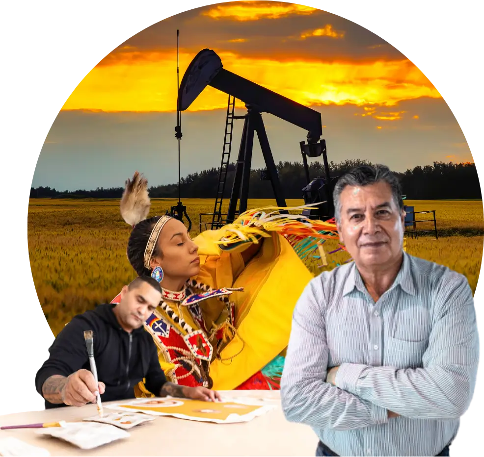 Collage of Indigenous businesses across energy, construction, tourism, nonprofits, and cultural enterprises supported by CAUSE Indigenous business SEO marketing services.