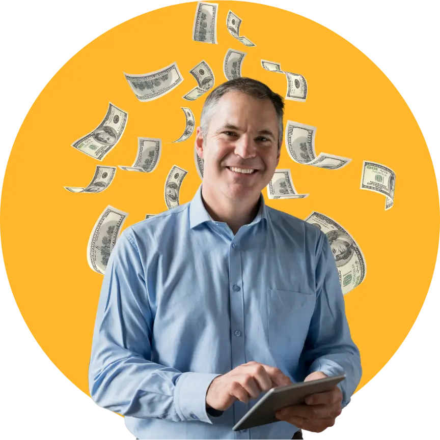 Waste management business owner celebrating results from waste management SEO marketing services and the CAUSE Growth Package.