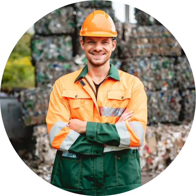 Waste and recycling company owner celebrating increased revenue and online visibility after implementing CAUSE waste and recycling SEO services.